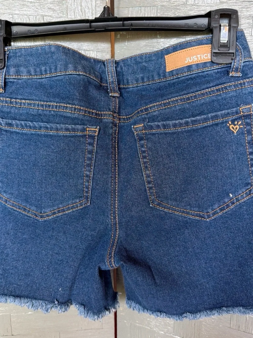 Justice Sequin Denim Shorts - Multicolor Sparkle